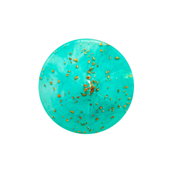 Aqua Rose Gold Resin Cap Set