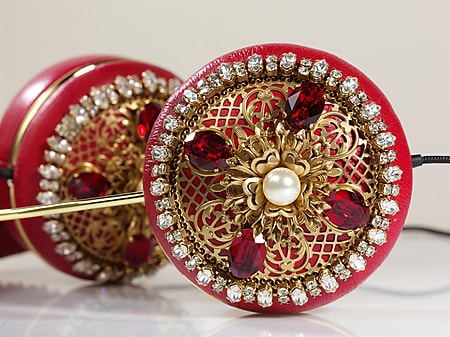 FRENDS Headphones, Dolce & Gabbana Red Leather Headphones