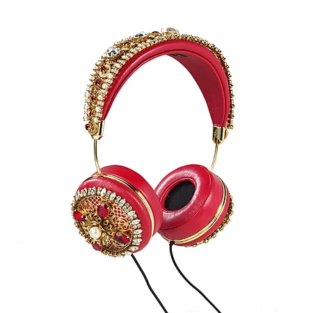 FRENDS Headphones, Dolce & Gabbana Red Leather Headphones