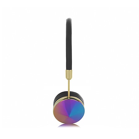 FRENDS Headphones, Layla Oil Slick Headphones - Gold & Black Leather Detail