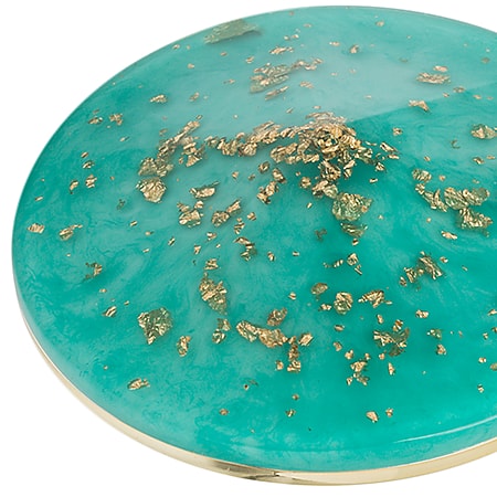 FRENDS Headphones, Taylor  Caps: Gold Flakes, Green Aqua Resin