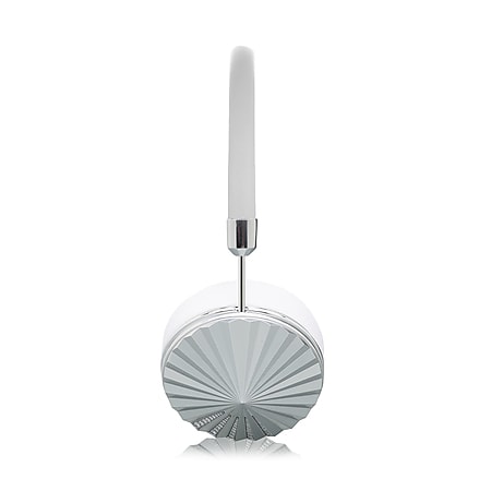 FRENDS Headphones, Swarovski Taylor Silver Headphones, Silver & White Leather Detail