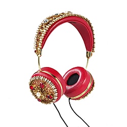 FRENDS Headphones, Dolce & Gabbana Red Leather Headphones