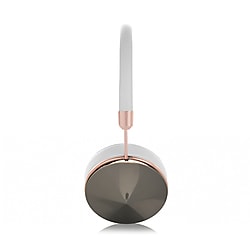 FRENDS Headphones, Taylor Gunmetal Headphones, Rose Gold & White Leather Detail