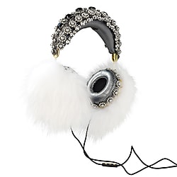 FRENDS Headphones, Dolce & Gabbana White Fur Headphones