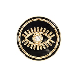 FRENDS Headphones, Baublebar Layla Caps: Black Gold Fortuna Jeweled Evil Eye