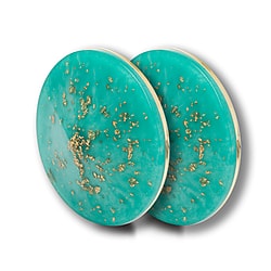 FRENDS Headphones, Taylor  Caps: Gold Flakes, Green Aqua Resin