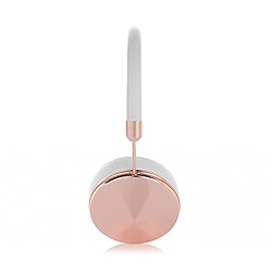 FRENDS Headphones, Taylor Rose Gold Headphones, Rose Gold & White Leather Detail