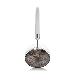 FRENDS Headphones, Taylor Rose Gold Flakes, Smoke Resin Headphones, Silver & White Leather Detail